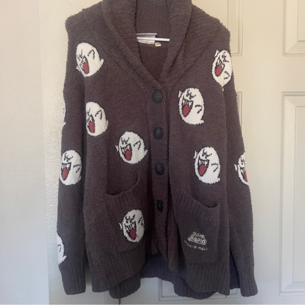 RARE Super Mario × Gelato Pique Collabo Boo Cardigan (size Large)